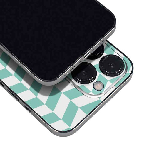 Blue White Chevron iPhone 13 Pro Max Skin